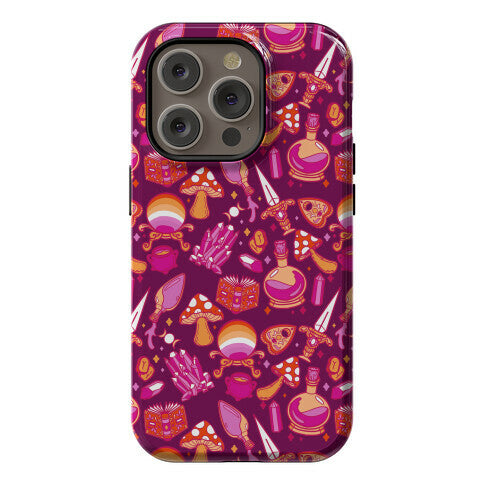 Lesbian Pride Witch Pattern Phone Case